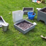 Putting together my first worm composting bin! My family set up a worm bin in our basement as part of the research for MARTY MCGUIRE DIGS WORMS!