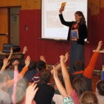 I love visiting schools to talk with kids about books and writing.